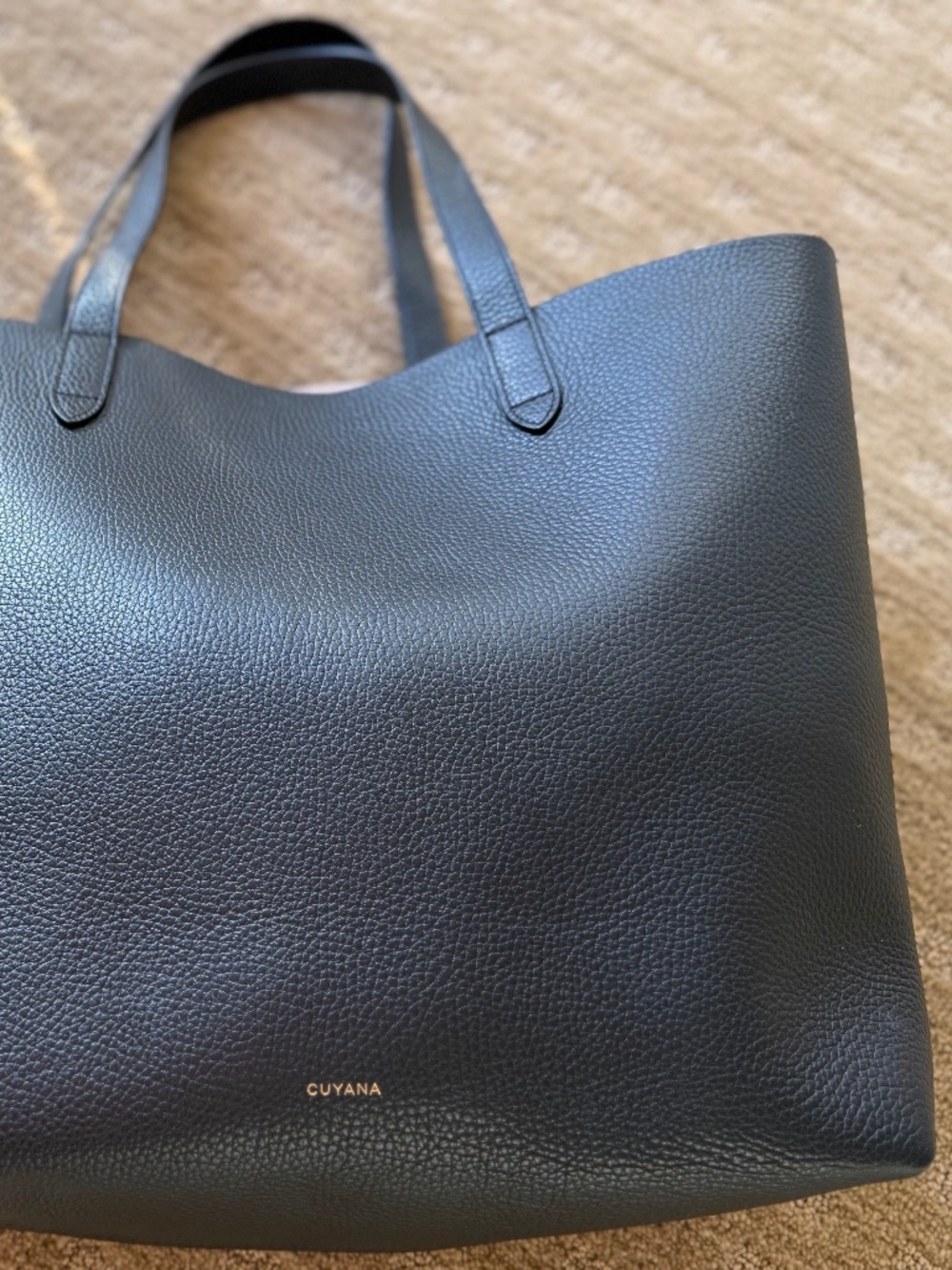 Cuyana black leather structured tote - new never used